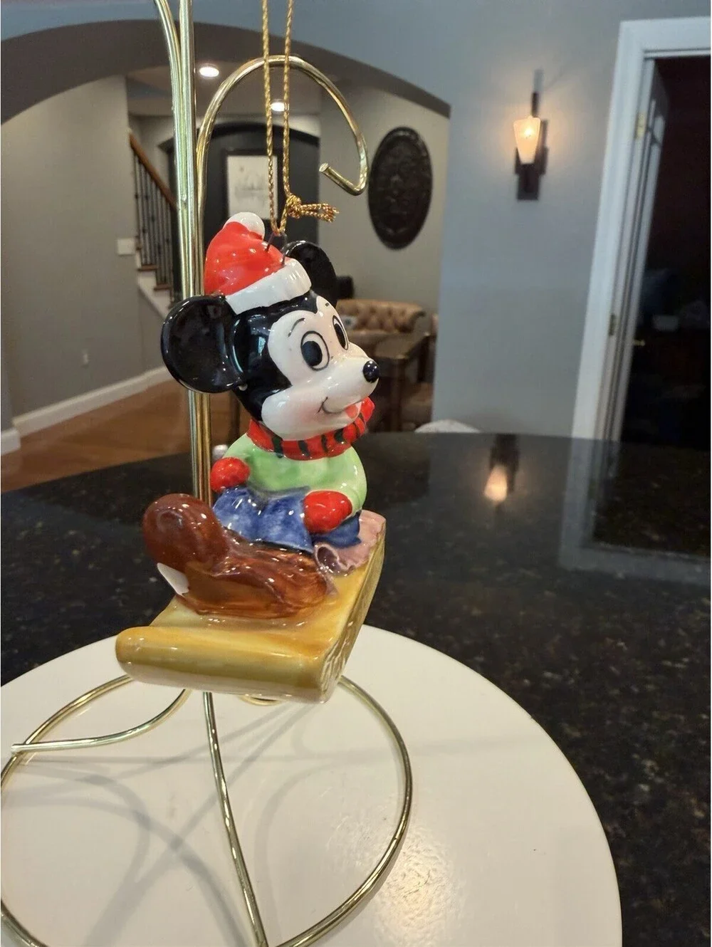 Vtg 1982 Walt Disney Winter Games Limited Edition Mickey Mouse Ornament In Box